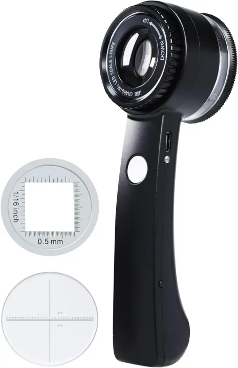 10x Jeweler's Loupe — Rechargeable Handheld Magnifier with UV & LED Lights