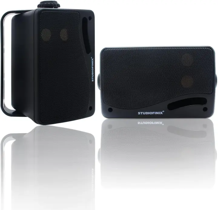 3.5" Passive Outdoor Marine Speakers — Wired Waterproof Pair