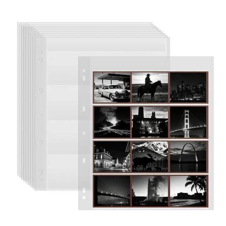 30-Pack Acid-Free 120 Film Negative Sleeves — Archival Storage Pages