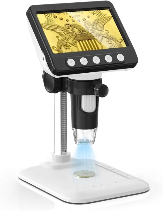 4.3in LCD USB Coin Microscope — 1080P, 50–1000X Magnifier