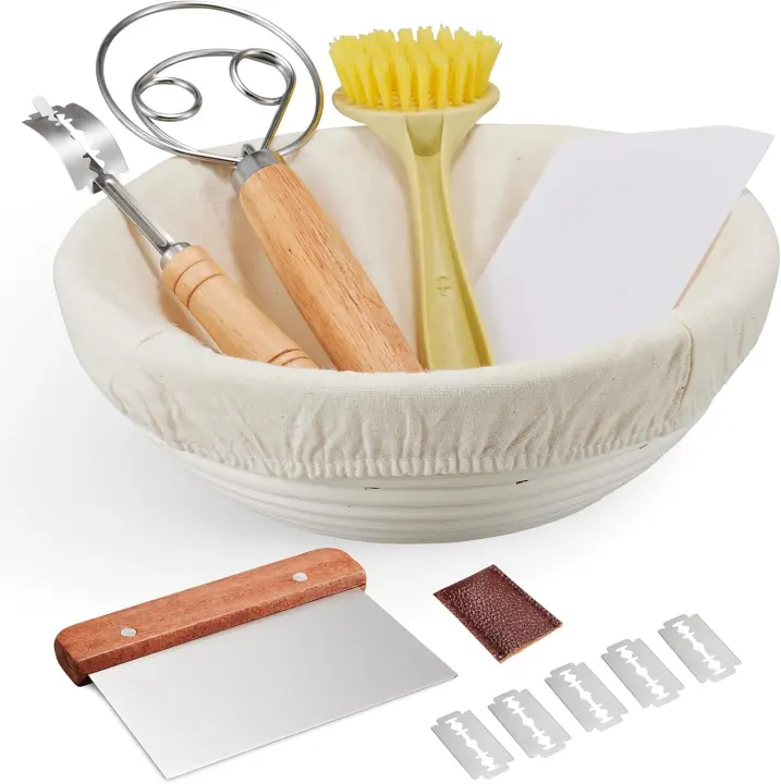 9-Inch Sourdough Kit — Banneton Proofing Basket & Baking Tools