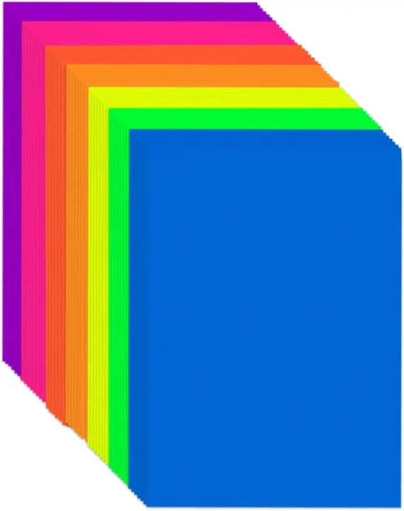 9x12 Heavyweight Neon Construction Paper — 70 Sheets, 7 Colors