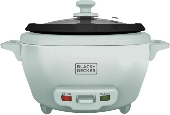 BLACK+DECKER 6-Cup Rice Cooker & Steamer — Ceramic Nonstick, Surf Spray