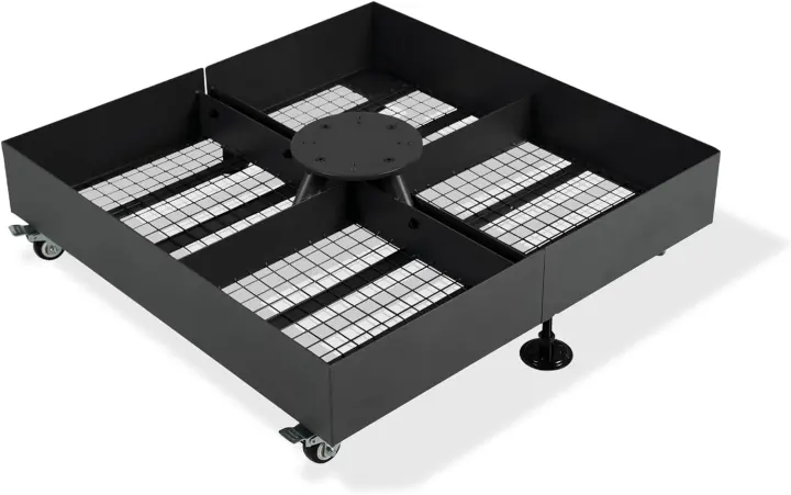 Heavy-Duty Patio Umbrella Base with Locking Wheels — 1100 lb Capacity