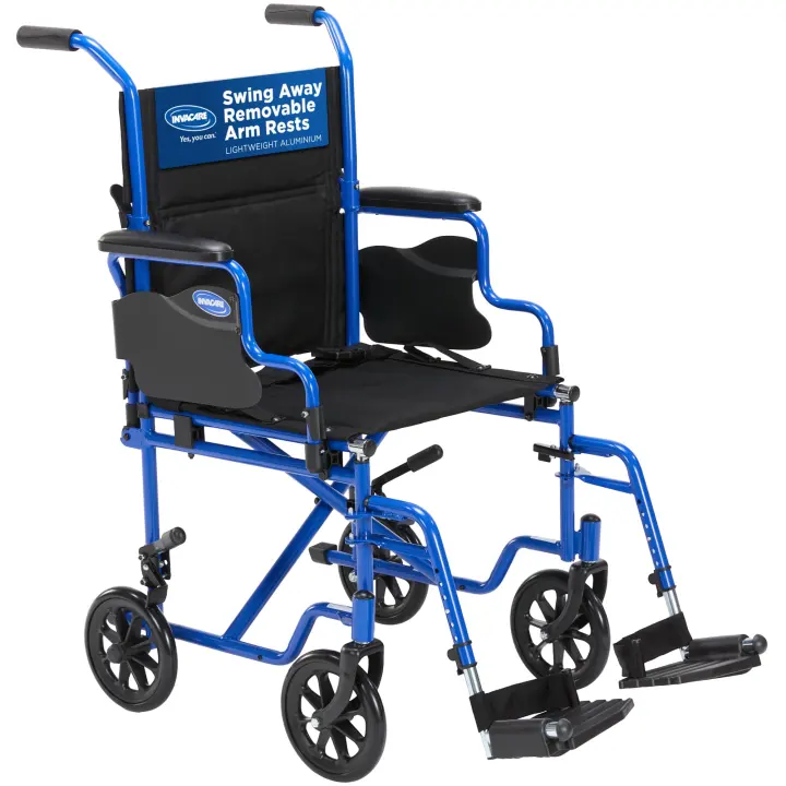 Invacare Ultra-Lightweight Adult Transport Wheelchair — Compact Aluminum Chair