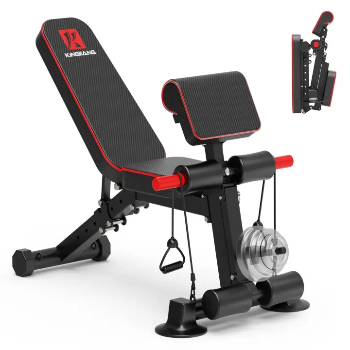K KiNGKANG Foldable Adjustable Weight Bench — Home Workout Bench