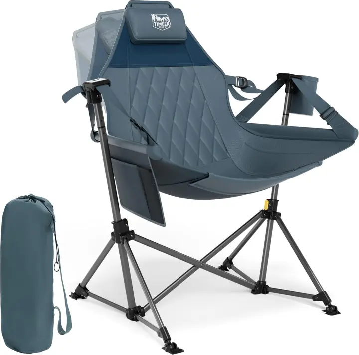 Oversized Folding Hammock Camping Chair — Adjustable, 400 lb Capacity