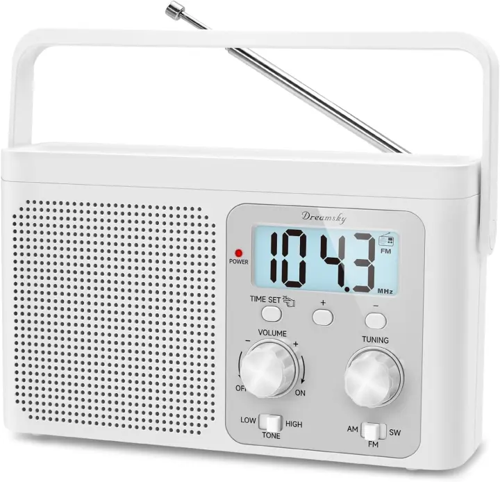 Portable AM/FM/SW Radio — Battery or Plug-In Tunable Receiver