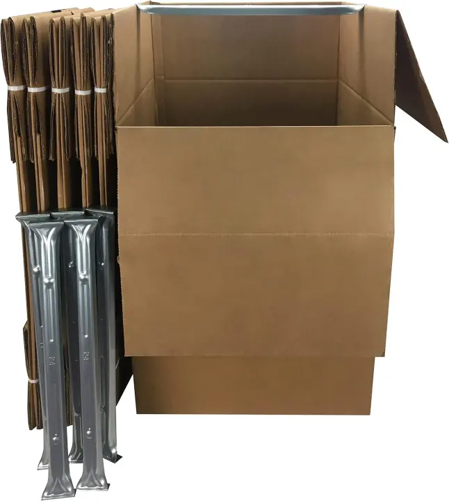 Shorty Space‑Saving Wardrobe Moving Boxes — 6-Pack (20x20x34)