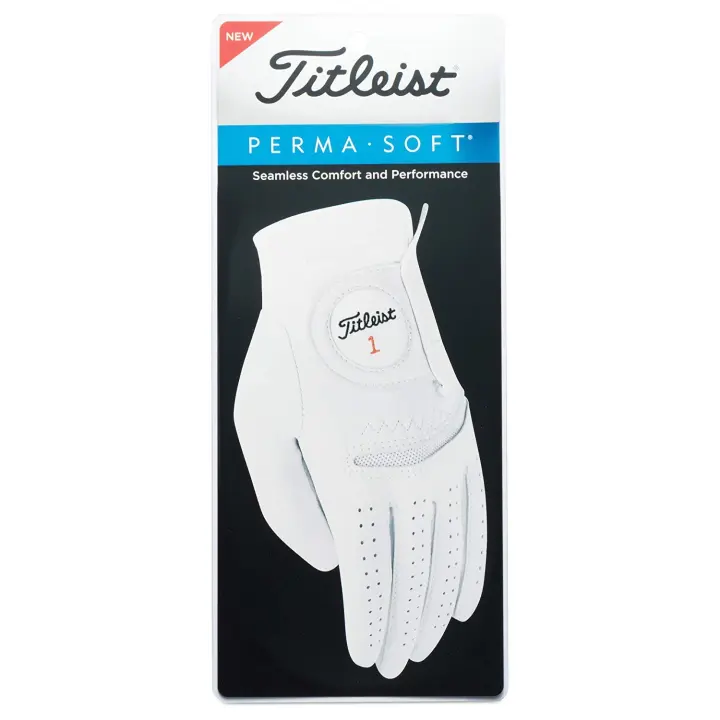 Titleist Perma-Soft Men's Left-Hand Regular Golf Glove — Pearl