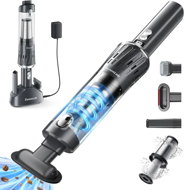 XenonLab Cordless Handheld Car Vacuum — 3-in-1 with Charging Dock